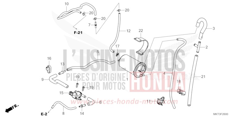 CANISTER for X-ADV 750 GRAND PRIX RED (R380) from 2021